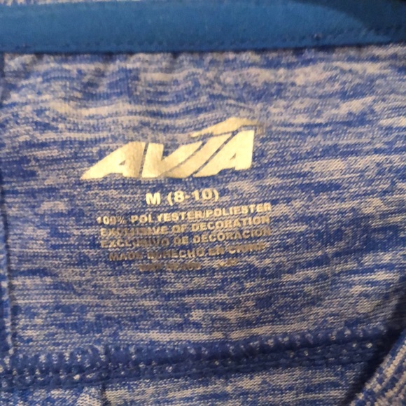 Avia Medium Blue/White Variegated Color Athletic Shirt - Picture 3 of 4